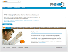 Tablet Screenshot of prochem-gmbh.de